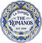Personalized Family Name Sign, Custom Faux Ceramic Plate Wall Decor, "La Famiglia" Italian Tuscan Plaque, Flat MDF Board with Realistic 3D Print (Not Real Pottery), Mediterranean Kitchen Art by AydansUniqueFinds