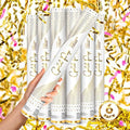 JAPJA Streamer Confetti Cannons, Metallic Gold, 16in, 6-Pack by JAPJA