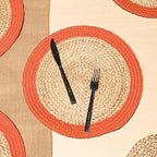 Chardin Home Round Verona Woven Jute & Cotton Placemat, 14 Inch, Set of 4 - Image 2