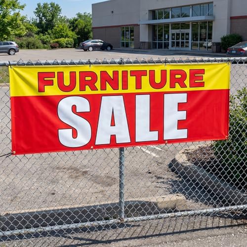 Hahafelt 3x10 ft Furniture Sale Banner Waterproof Sign Red Yellow White - Image 6