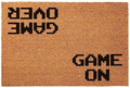 Game On, Game Over Doormat - 23.7x15.6in Outdoor Coir Rug with Non Slip PVC Back by JiXianJu