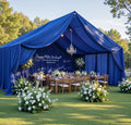 10 Panels 5ft(W) x 20ft(H) Royal Blue Ceiling Drapes for Wedding Parties by PartyVillage