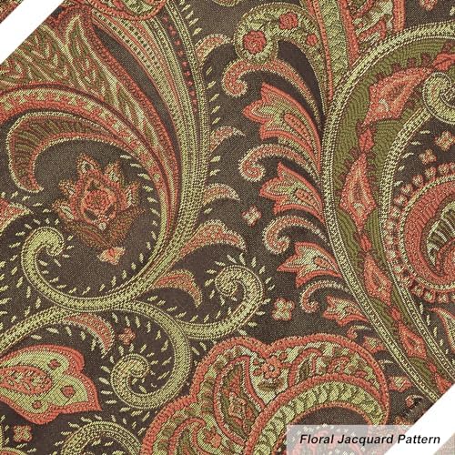 Loom and Mill Luxury Damask Paisley Placemats Set of 4, Multi Color,12x18in - Image 4