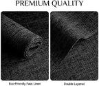 Softalker Faux Linen Cloth Placemats Set of 12-12 x 18 Inch, Black - Image 4