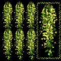 Mudder Fake Ivy Vines with Lights, LED Artificial Hanging Green Leaves Vines for Outdoors Patio Porch Decor (Basket Not Included) (Greenery Style, 6 Packs) by Mudder