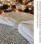 Silver Diamond Napkin Rings Set, Rhinestone Napkin Holder for Dining, Table Decorations,Wedding,Bling Cloth Holder Full of Crushed Diamond,Party of Table Setting Home Decor（24） - Image 3