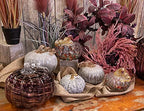 Boston International Decorative Tabletop Glass Pumpkin, Medium, Twilight Grey - Image 3