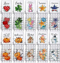 FuWeave Vigor Plaid 20 Pcs Seasonal Holiday Kitchen Hand Towels Set by FuWeave