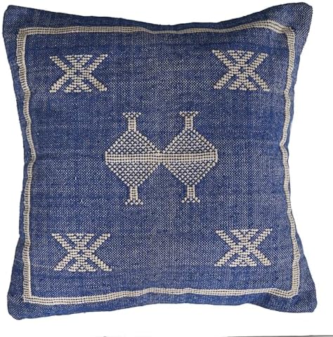 Indian Cotton Cushion Cover Sabra Kilim Pillow Cover Designer Decorative Sofa 18x18 Inche Handwoven Cushion Case for Farmhouse Home Decor Spring Decorative Pillow (Pattern 28) by Unknown