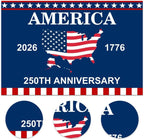 4th of July Backdrop Decorations 250th Anniversary USA Flag Patriotic Backdrop 20x10ft Banner Independence Day Photography Background Theme Party Decorations Supplies Photo Studio Props - Image 6