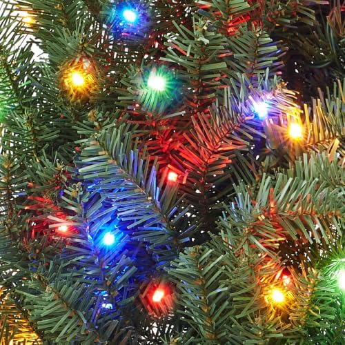 Casafield 36" Pre-Lit Fir Artificial Christmas Wreath Holiday Décor, 150 LED White & Multicolor Lights, 270 PVC Tips for Front Door, Window, or Mantel - Image 6