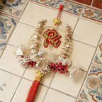 KYMY Vietnamese New Year Hanging Ornament – 2026 Year of The Horse Tết Wreath Pendant with Tết Symbol, 27.5 Inch Gold Leaf Red Berry Lunar New Year Decoration for Wall Door Window - Image 5