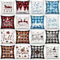 GlikCeil Set of 16 Christmas Pillow Covers 18 x 18 Inch Holiday Throw Pillow Covers Halloween Fall Winter Seasonal Pillowcases Decorative Cushion Pillowcases for Farmhouse Home Couch Sofa Decor by GlikCeil