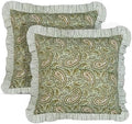 Ridhi Nostalgic Naturals Floral Block Print Throw Pillow Covers 20x20 Inch by Ridhi