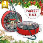 Shappy 4 Pcs Wreath Storage Bag Container with Clear Window,36 Inch - Image 2