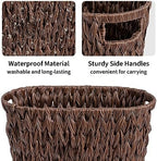 GRANNY SAYS Bedroom Trash Can, Wicker Waste Basket for Bathroom, Brown - Image 6
