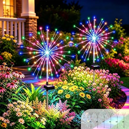 Solar Fireworks Lights Outdoor Garden 150 LEDs 6 Pack Multicolor by Unknown
