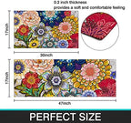 Boho Large Floral Kitchen Rugs Set 2 Piece Colorful Decorative Rug Runner Low-Profile Floor Mats Decorations for Home Kitchen(17"x48"+17"x30") - Image 3