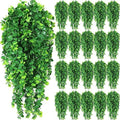 Hoteam 24 Pcs Artificial Hanging Greenery Plants, Eucalyptus by Hoteam