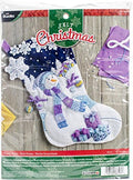 Bucilla 86703 Felt Applique Stocking Kit, 18", Frosty Night, by Bucilla