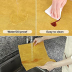 Homaxy PU Faux Leather Placemats for Dining Table, Set of 8, Yellow - Image 4
