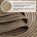 Buryeah 24 Pieces 13 Inch Round Woven Placemats Boho Mats,Dark Coffee - Image 6