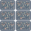 patdrea Designer Chinoiserie PVC Placemats Set of 6,12"x17"-Lanruoting B by patdrea