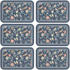patdrea Designer Chinoiserie PVC Placemats Set of 6,12"x17"-Lanruoting B by patdrea
