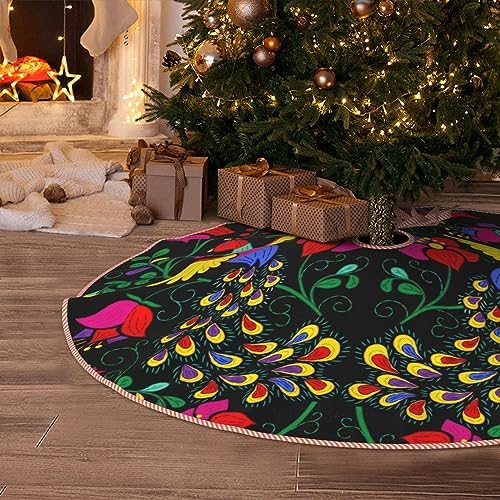 Christmas Tree Skirt 48 Inch, Mexican Style by MIZIBAO