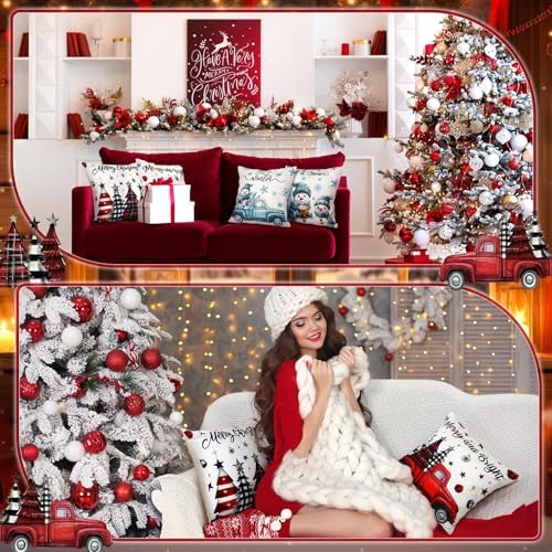 Mixweer 20 Pcs Holiday Pillow Covers 18x18 Inch Seasonal Throw Pillow Cover - Image 4
