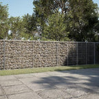 vidaxl Gabion Basket with Cover - 452.8"x39.4"x39.4" Galvanized Iron - Outdoor Garden Landscaping Decor - Image 2