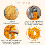10 Pcs Artificial Marigold Garland for Decoration 5 ft Long Golden Yellow Indian Diawli Decorations for Home, Celebrations Events. Orange - Image 4