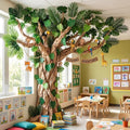 Suncalla 111 Pcs Classroom Tree Bulletin Board Decor, DIY 3D Hawaiian Tree by Unknown