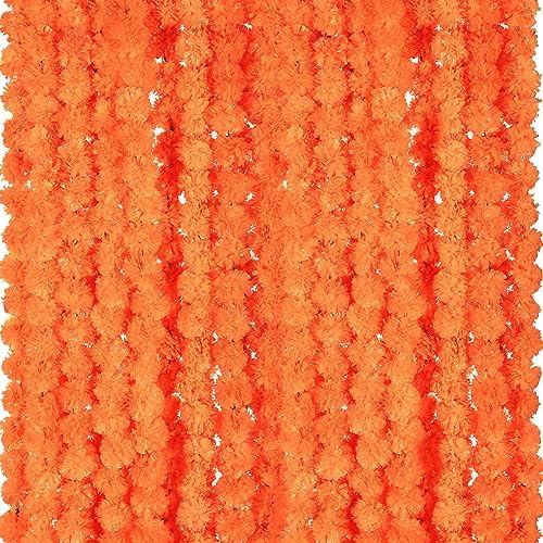 Giegxin 15 Pack 5ft Marigold Garland for Decor, Orange Red by Giegxin