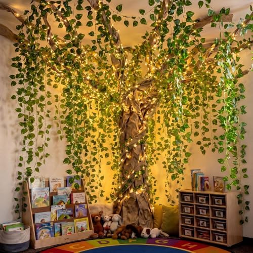 Yinder 41 Pcs Jungle Theme Decoration Set Classroom Decor, Pothos Leaf - Image 6