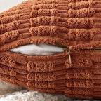 MIULEE Fall Euro Decorative Throw Pillow Covers 26x26 Dark Rust Pack of 2 - Image 5