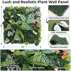 6 Pack 20"x20"Grass Wall Panels-Artificial Boxwood Panels for Greenery Wall Backdrop,UV-Protected Greenery Wall Backdrop Faux Greenery for Indoor Outdoor Decor,Garden Fence,Wedding,Privacy Screen - Image 2