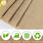 10 Pack 13 x 90 Inch Tassel Burlap Table Runners,Natural Rustic Jute Table Runner and Placemats Bulk for Western Wedding Table Decorations,Farmhouse Style Party,Holiday,Kitchen Table Decor Cover - Image 5