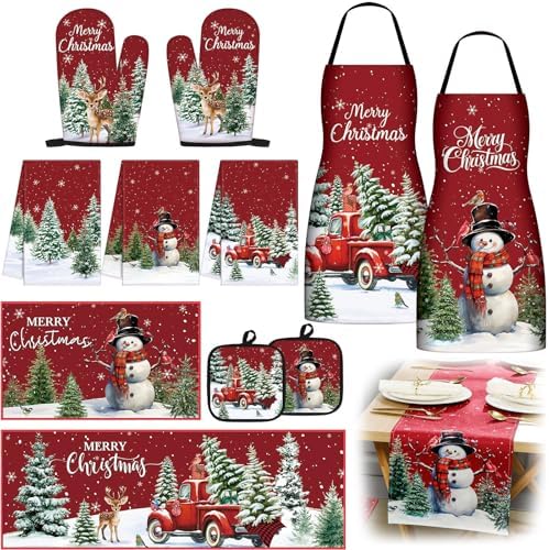 Bonuci 12 Pcs Christmas Kitchen Sets Decoration for Xmas Women Gift by Bonuci