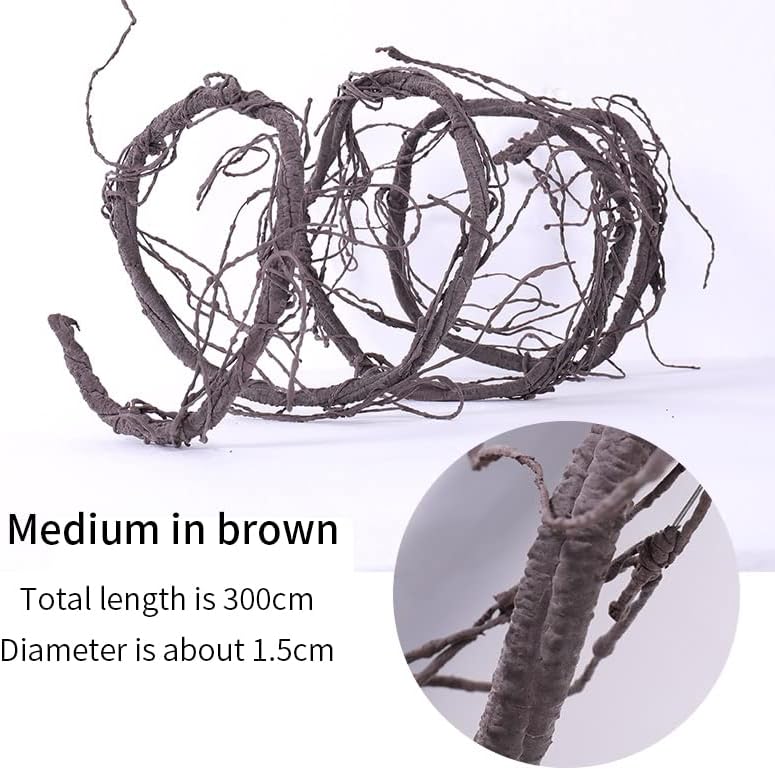 118"Brown M Creepy Flexible Tree Branches Faux Grapevines Garland Halloween - Image 4