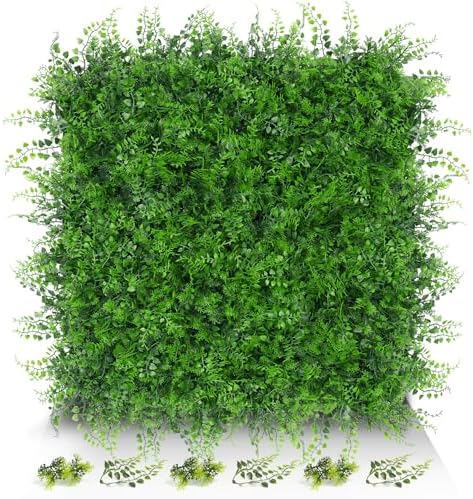 8Pcs Artificial Grass Wall Panels,20"x20" Boxwood Wall Panels by EverNature