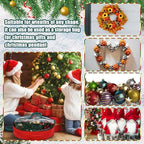 Shappy 12 Pcs Red Wreath Storage Bag Clear Wreath Box Storage Containers with Clear Window and Handle Garland Containers for Holiday Seasonal Bags (24 Inch) - Image 7