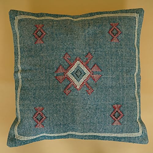Indian Cotton Cushion Cover Sabra Kilim Pillow Cover Designer Decorative Sofa 18x18 Inche Handwoven Cushion Case for Farmhouse Home Decor Spring Decorative Pillow (Pattern 13) - Image 3