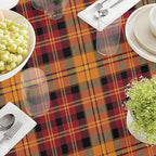 Fabric Textile Products | Fall Harvest Tablecloth | Plaid Round Tablecloth | 90" Round | Machine Washable and Stain-Resistant for Easy Care | Made in The USA - Image 3