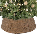 ELYKEN 28 Inch Christmas Tree Collar, Wicker Xmas Tree Collar for 7.5 ft Trees, Boho Woven Tree Skirt, Rustic Farmhouse Basket for Tree Base Cover, Round Tree Ring for Pencil Trees by ELYKEN