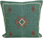 Indian Cotton Cushion Cover Sabra Kilim Pillow Cover Designer Decorative Sofa 18x18 Inche Handwoven Cushion Case for Farmhouse Home Decor Spring Decorative Pillow (Pattern 13) by Unknown