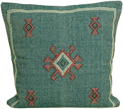 Indian Cotton Cushion Cover Sabra Kilim Pillow Cover Designer Decorative Sofa 18x18 Inche Handwoven Cushion Case for Farmhouse Home Decor Spring Decorative Pillow (Pattern 13) by Unknown