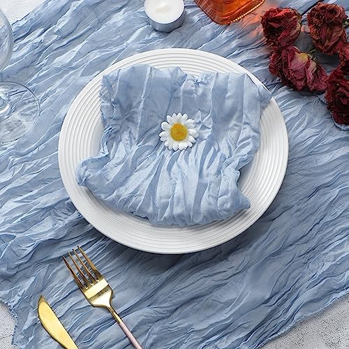 Mixweer 100 Pcs Gauze Cheesecloth Napkins 19.7 x 19.7 Inch, Dusty Blue - Image 3