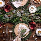 Christmas Round Placemat Set of 6 Artificial Norfolk Wreath Charger - Image 5