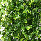 Artificial Hanging Plants 32-in Fake Hanging Plant Fake Ivy Vine Outdoor UV Resistant Plastic Plants (6, Green) - Image 3